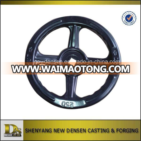 Square Center Hole Stamping Handwheel in Black Colour