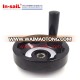 12mm x 125mm Inside Ripple Hand Wheel with Folding Revolving Handle